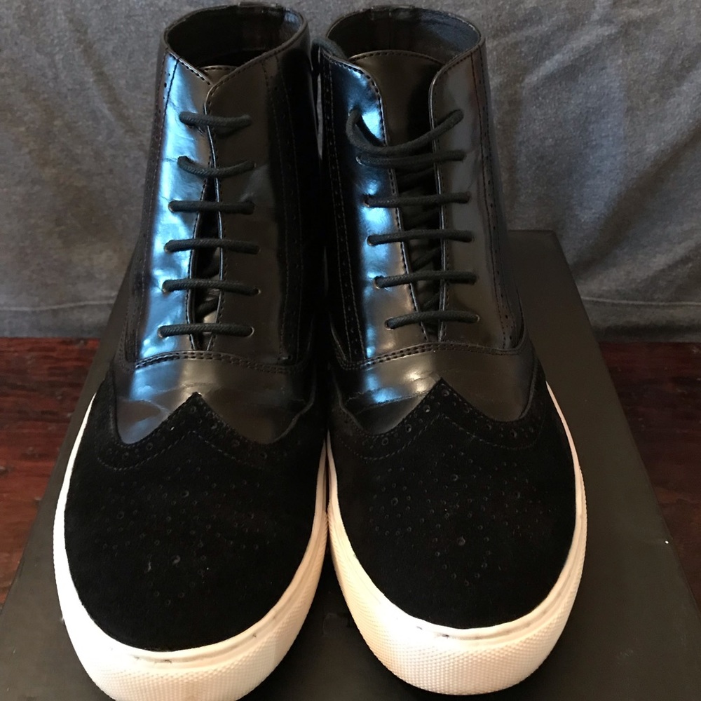 Black Scale Wing Tip High Tops